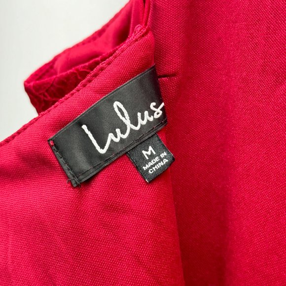 Lulus Women's Full Dress Skirt Red - Size Medium - Picture 5 of 7